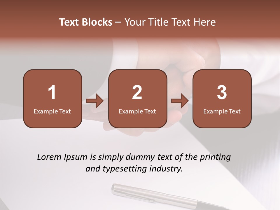 Businesspeople Shaking Hands PowerPoint Template