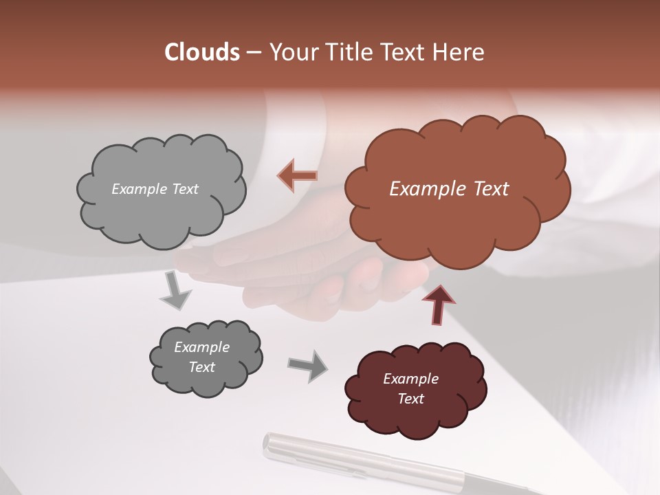 Businesspeople Shaking Hands PowerPoint Template