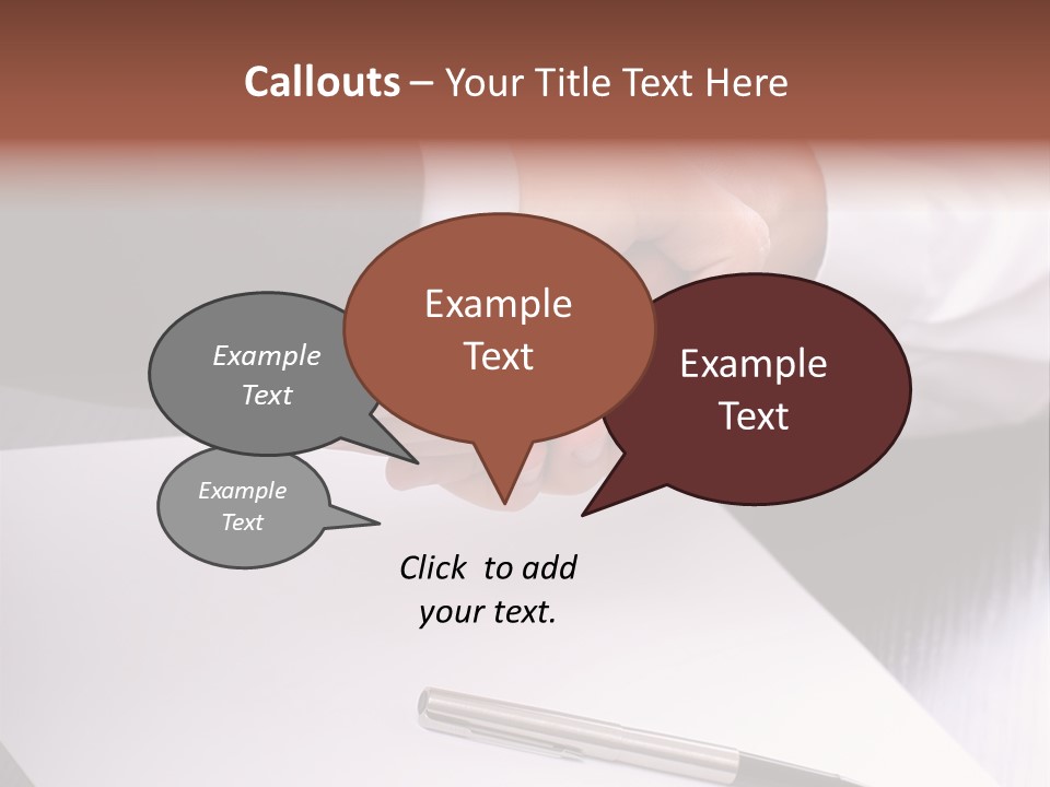 Businesspeople Shaking Hands PowerPoint Template