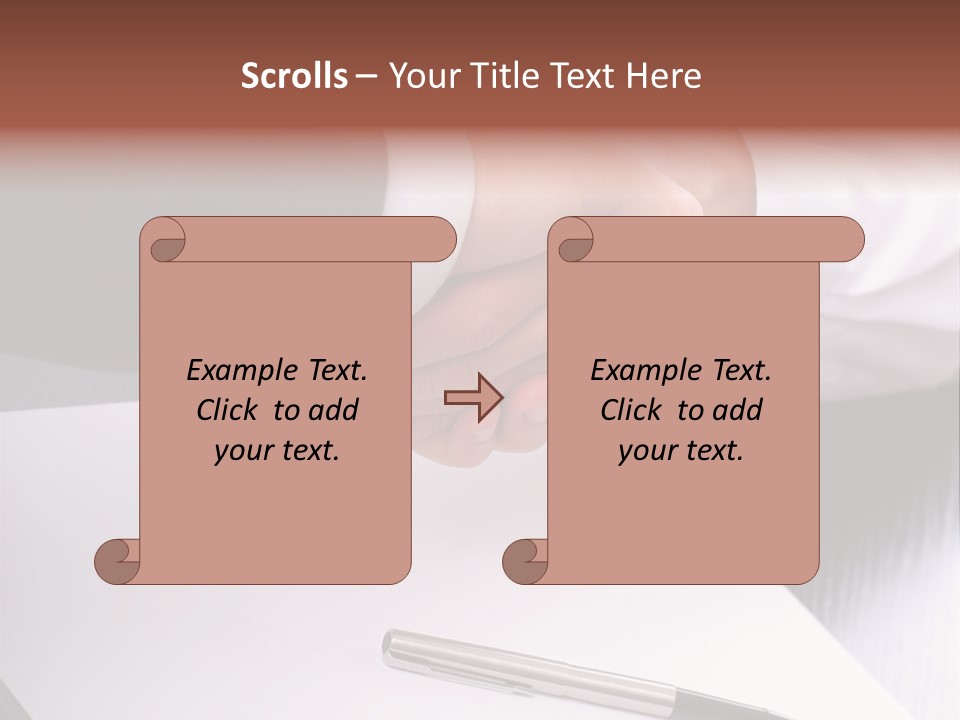 Businesspeople Shaking Hands PowerPoint Template