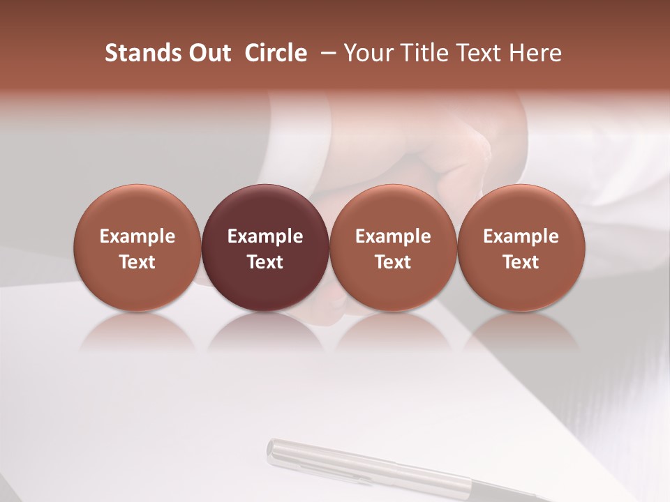 Businesspeople Shaking Hands PowerPoint Template