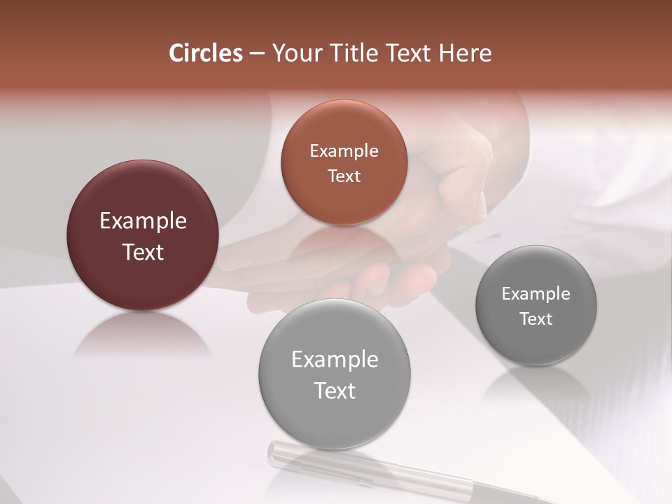 Businesspeople Shaking Hands PowerPoint Template