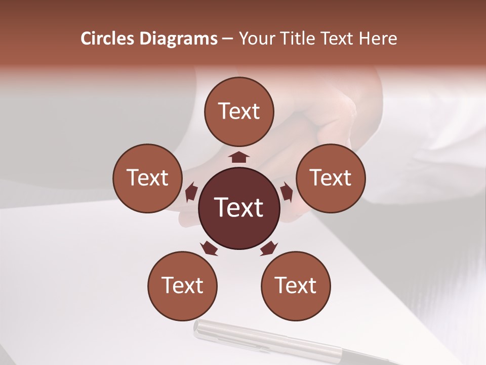 Businesspeople Shaking Hands PowerPoint Template