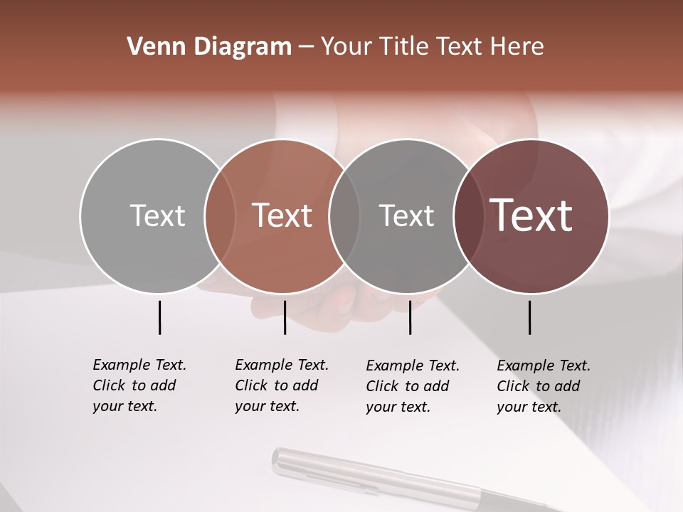Businesspeople Shaking Hands PowerPoint Template