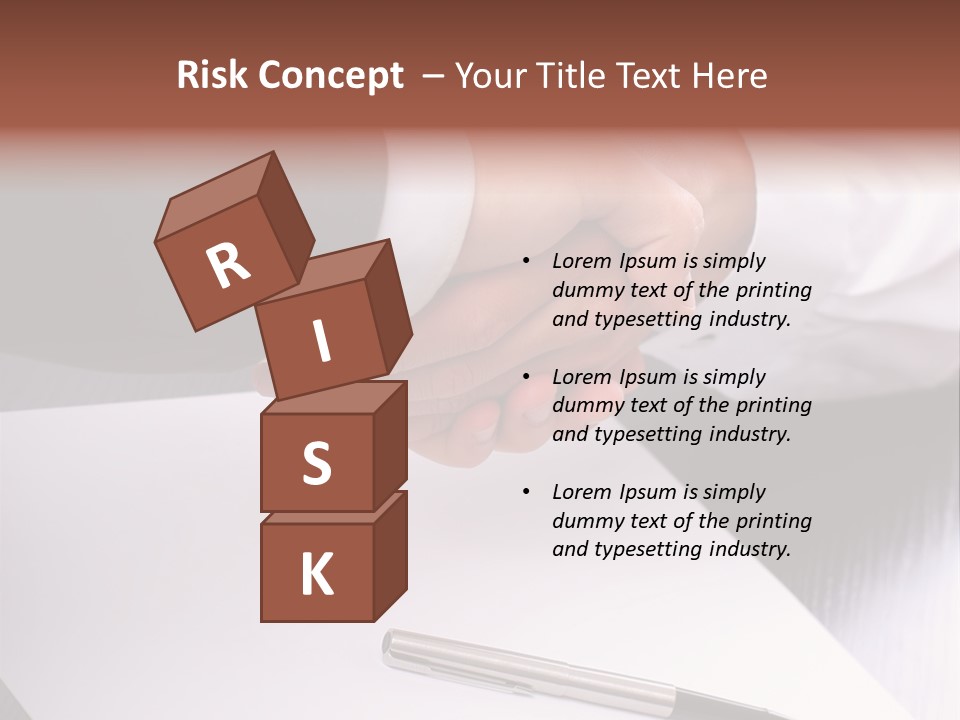 Businesspeople Shaking Hands PowerPoint Template