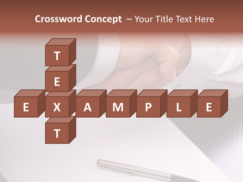 Businesspeople Shaking Hands PowerPoint Template