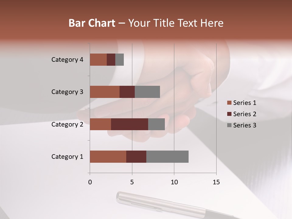 Businesspeople Shaking Hands PowerPoint Template