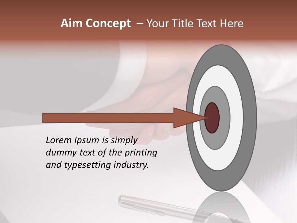 Businesspeople Shaking Hands PowerPoint Template