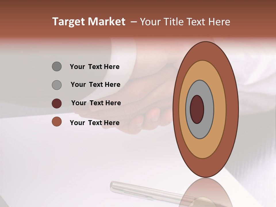 Businesspeople Shaking Hands PowerPoint Template