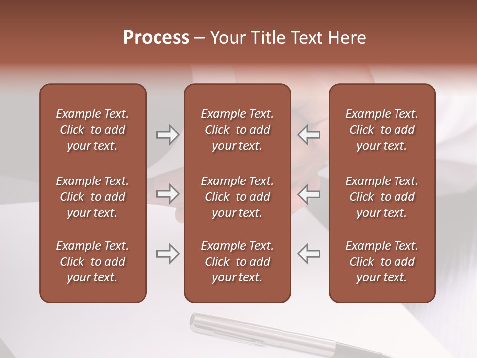 Businesspeople Shaking Hands PowerPoint Template