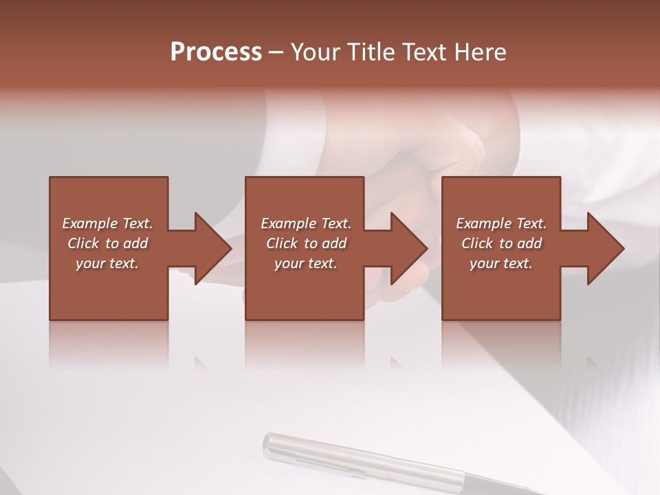 Businesspeople Shaking Hands PowerPoint Template