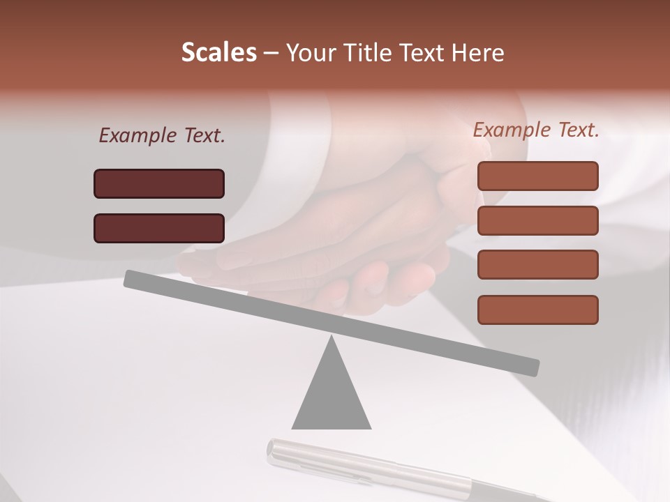 Businesspeople Shaking Hands PowerPoint Template