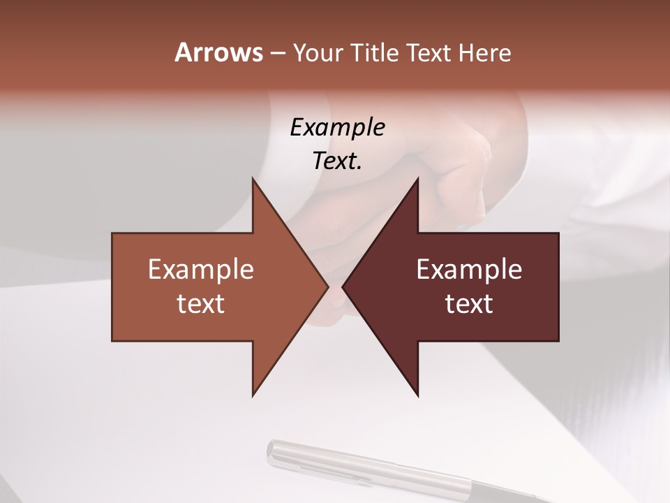 Businesspeople Shaking Hands PowerPoint Template