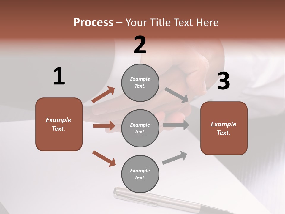 Businesspeople Shaking Hands PowerPoint Template
