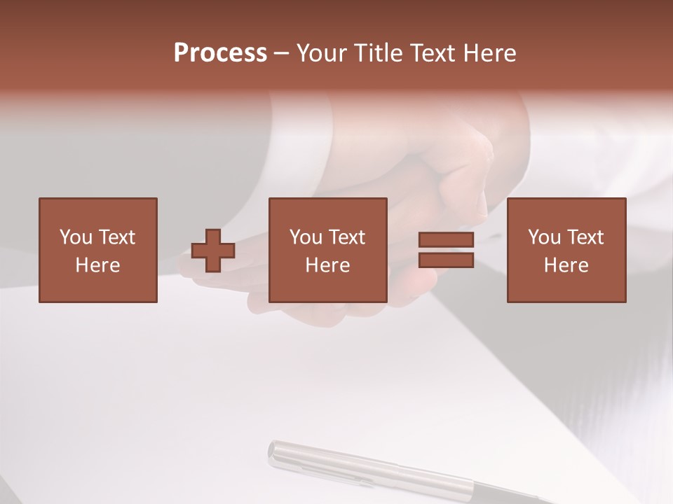 Businesspeople Shaking Hands PowerPoint Template