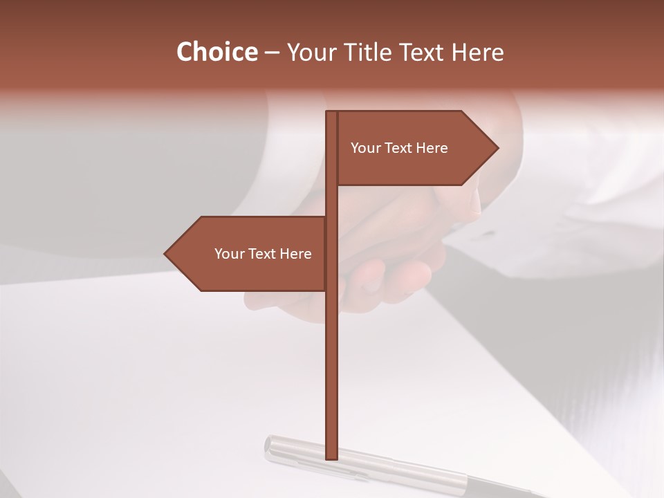 Businesspeople Shaking Hands PowerPoint Template