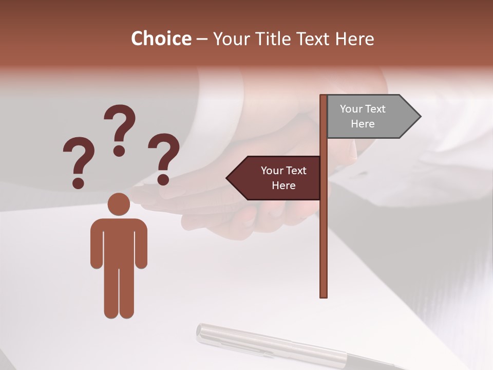 Businesspeople Shaking Hands PowerPoint Template