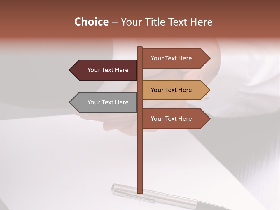 Businesspeople Shaking Hands PowerPoint Template