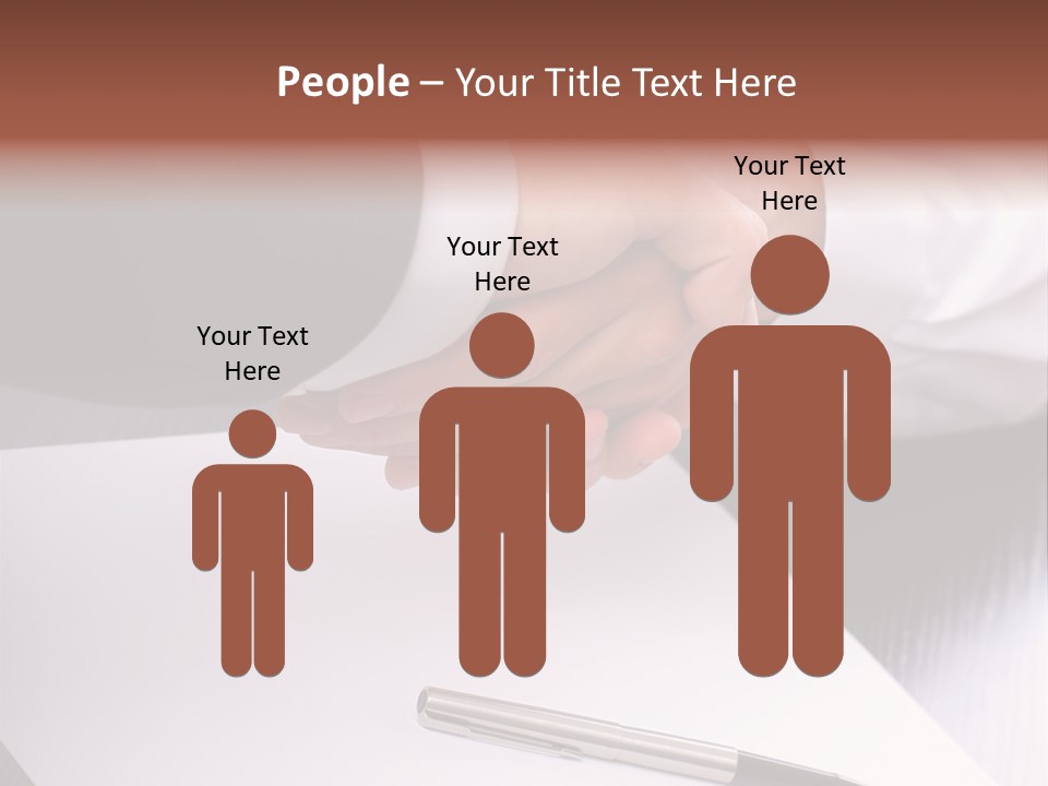 Businesspeople Shaking Hands PowerPoint Template