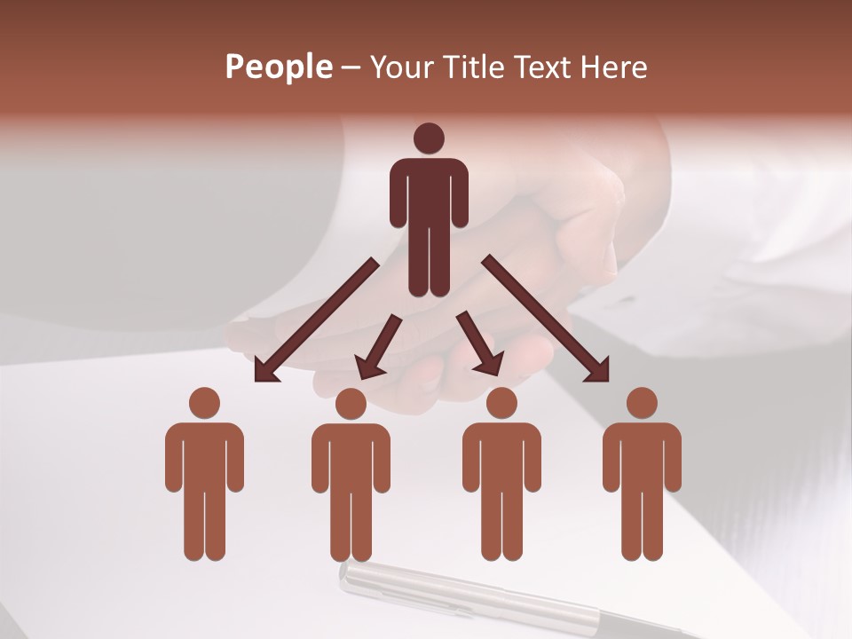 Businesspeople Shaking Hands PowerPoint Template