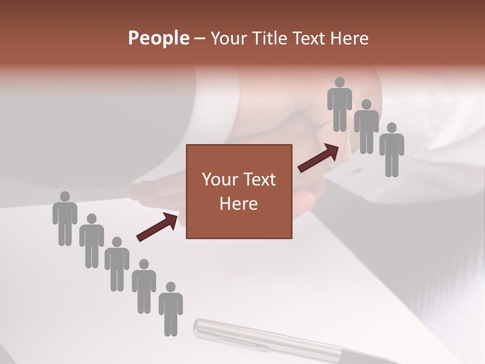 Businesspeople Shaking Hands PowerPoint Template