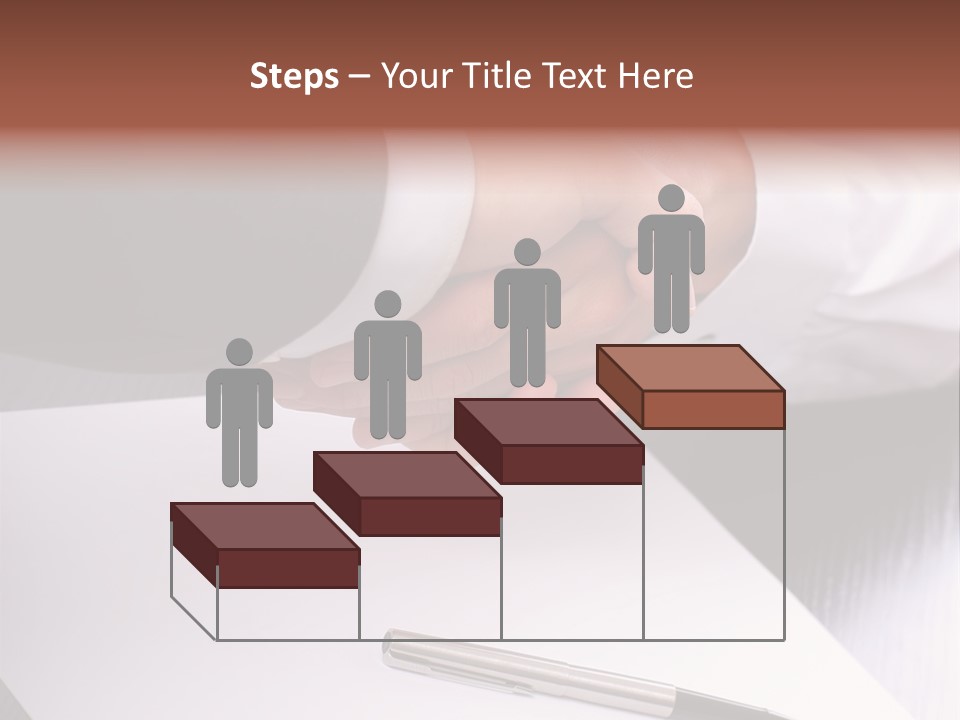 Businesspeople Shaking Hands PowerPoint Template