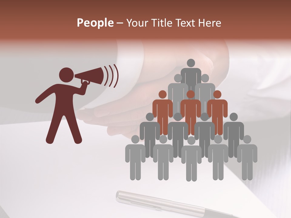 Businesspeople Shaking Hands PowerPoint Template