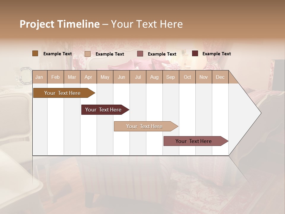 Pink Woman Interior Bedroom 4 PowerPoint Template