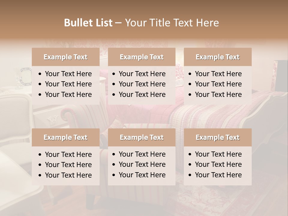 Pink Woman Interior Bedroom 4 PowerPoint Template