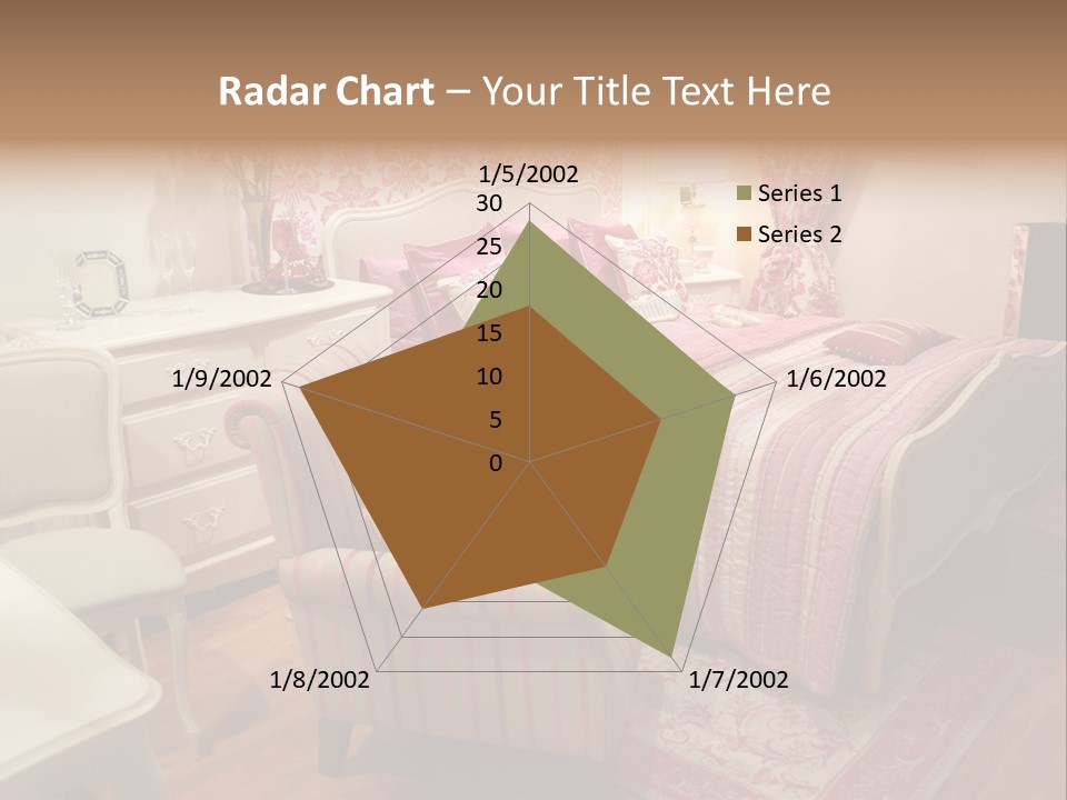 Pink Woman Interior Bedroom 4 PowerPoint Template