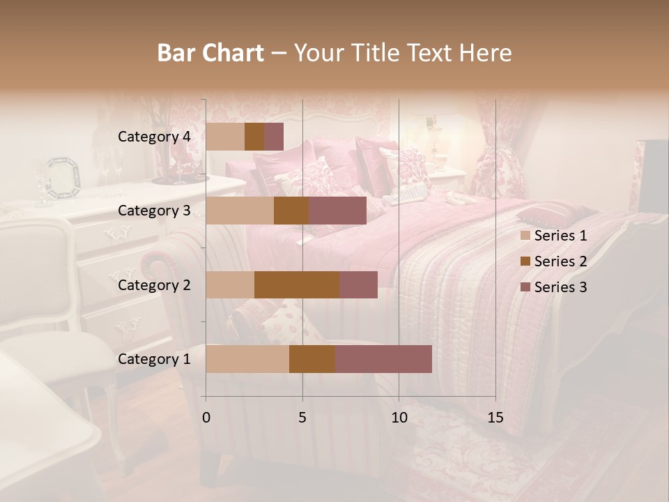 Pink Woman Interior Bedroom 4 PowerPoint Template