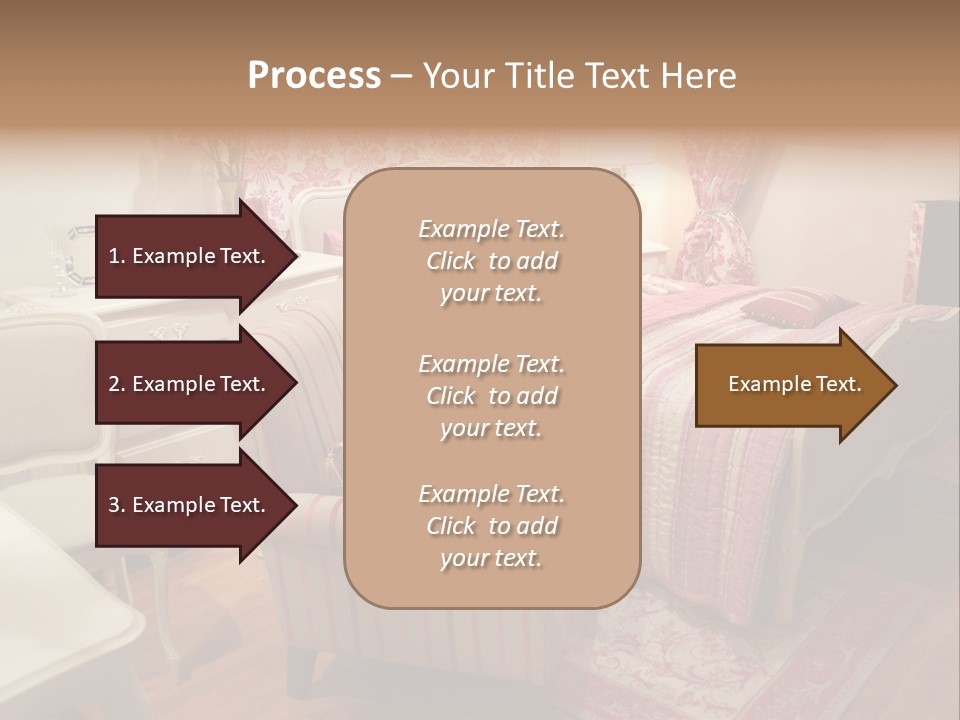 Pink Woman Interior Bedroom 4 PowerPoint Template