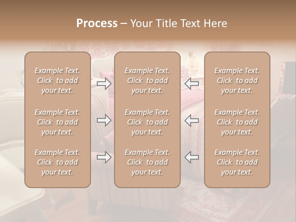 Pink Woman Interior Bedroom 4 PowerPoint Template