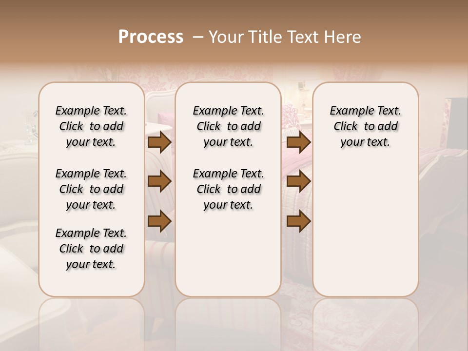 Pink Woman Interior Bedroom 4 PowerPoint Template