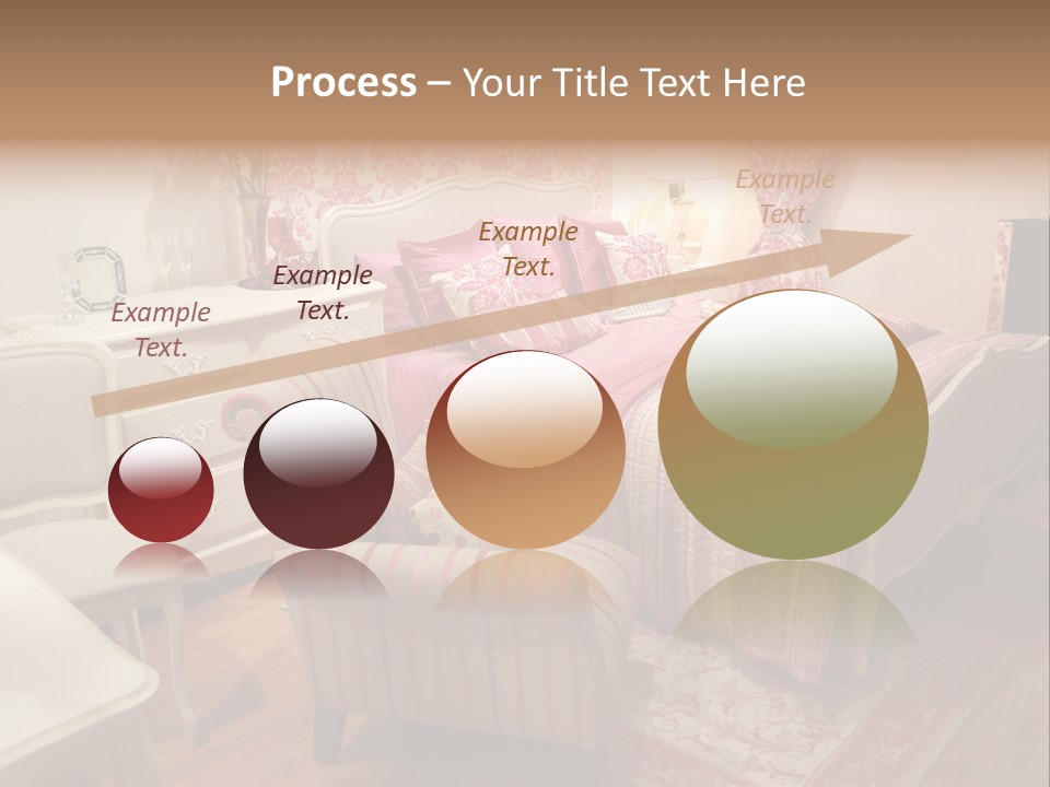 Pink Woman Interior Bedroom 4 PowerPoint Template