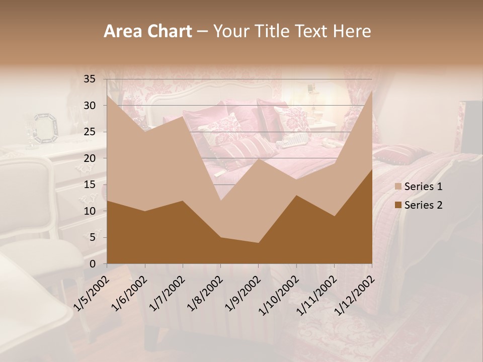 Pink Woman Interior Bedroom 4 PowerPoint Template