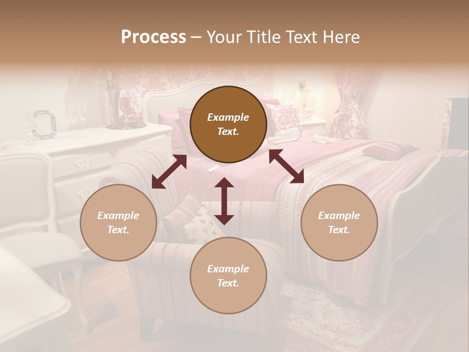 Pink Woman Interior Bedroom 4 PowerPoint Template