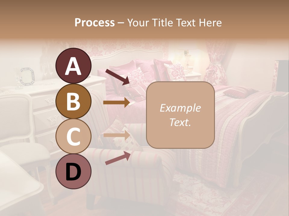 Pink Woman Interior Bedroom 4 PowerPoint Template