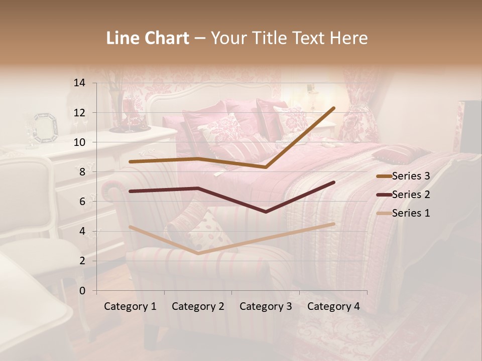 Pink Woman Interior Bedroom 4 PowerPoint Template