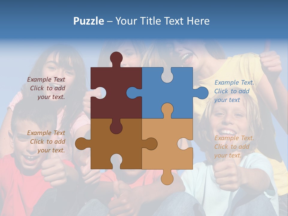 Happy Positive Youth With Thumbs Up PowerPoint Template