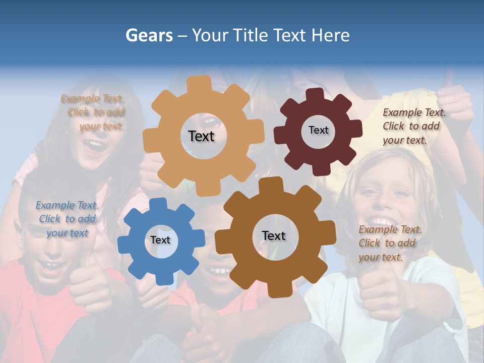 Happy Positive Youth With Thumbs Up PowerPoint Template