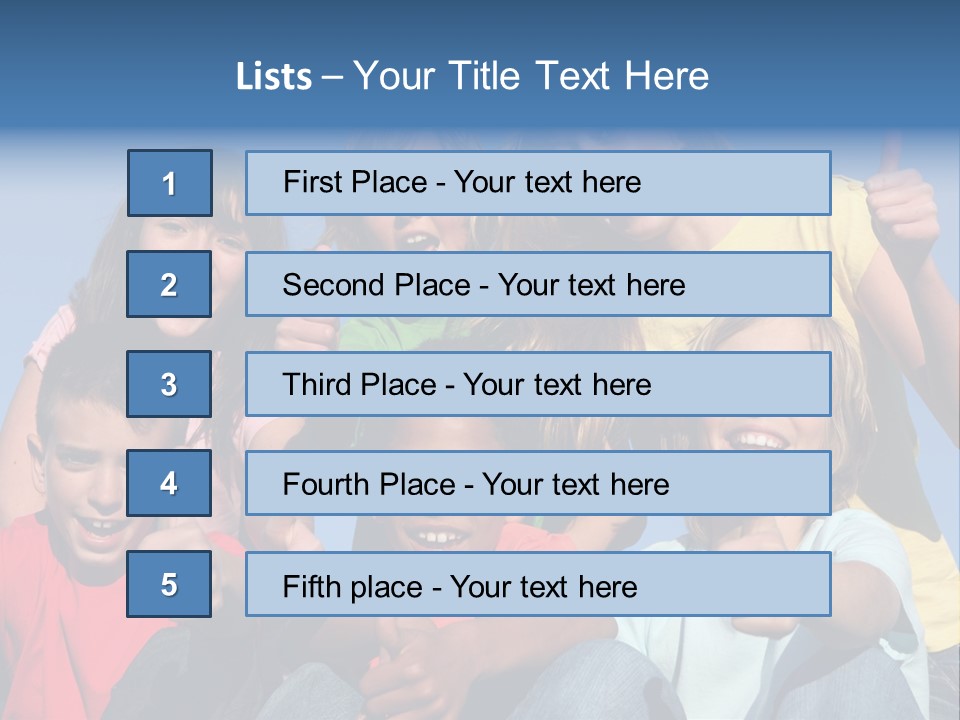 Happy Positive Youth With Thumbs Up PowerPoint Template
