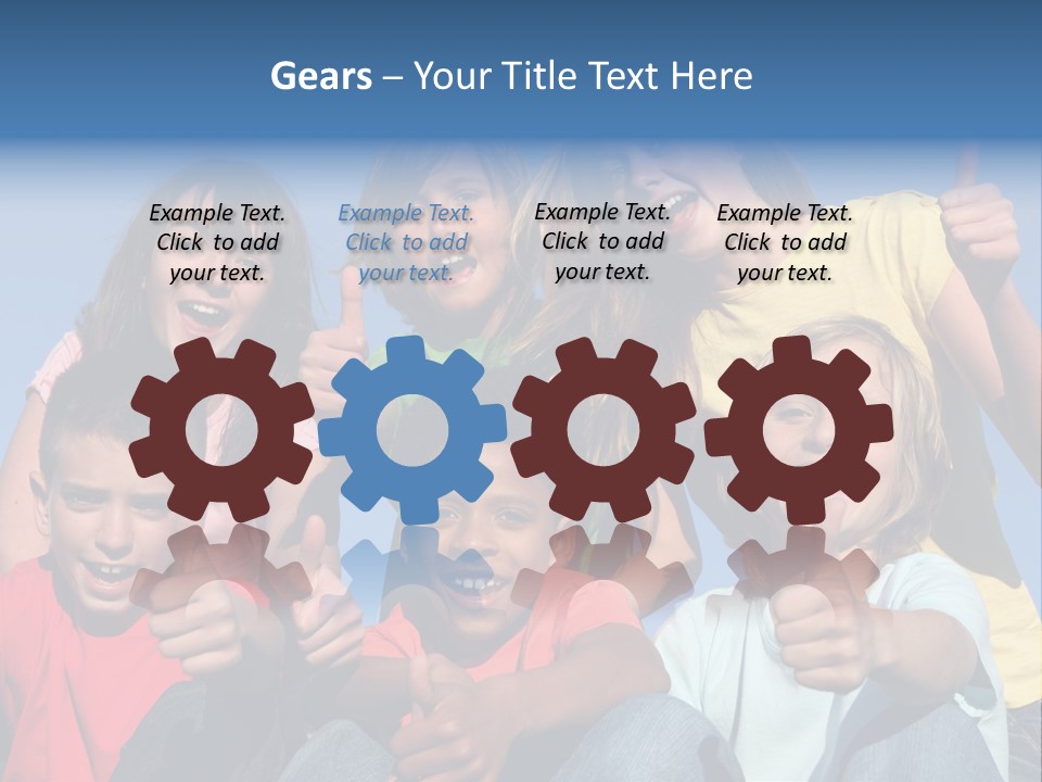 Happy Positive Youth With Thumbs Up PowerPoint Template