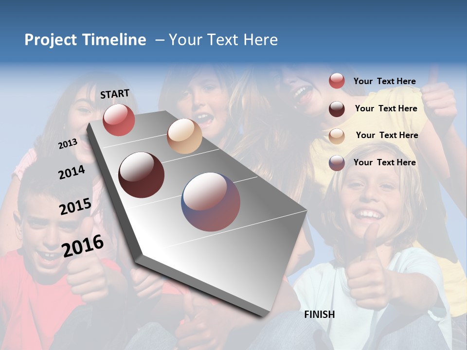 Happy Positive Youth With Thumbs Up PowerPoint Template