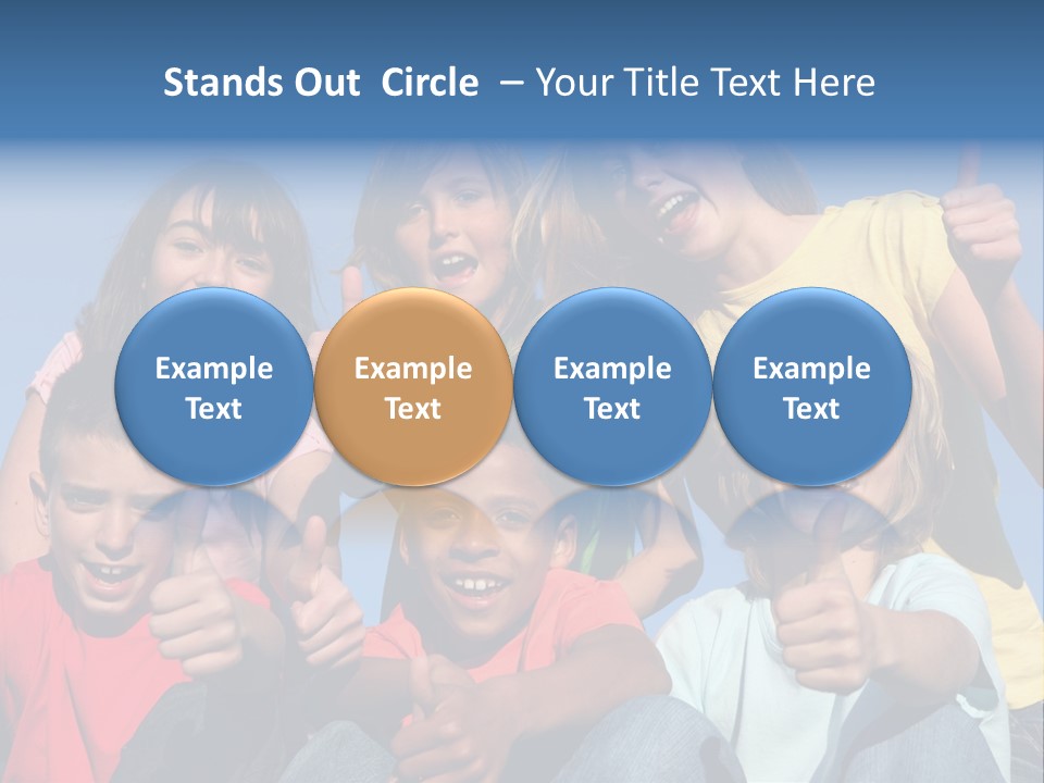 Happy Positive Youth With Thumbs Up PowerPoint Template