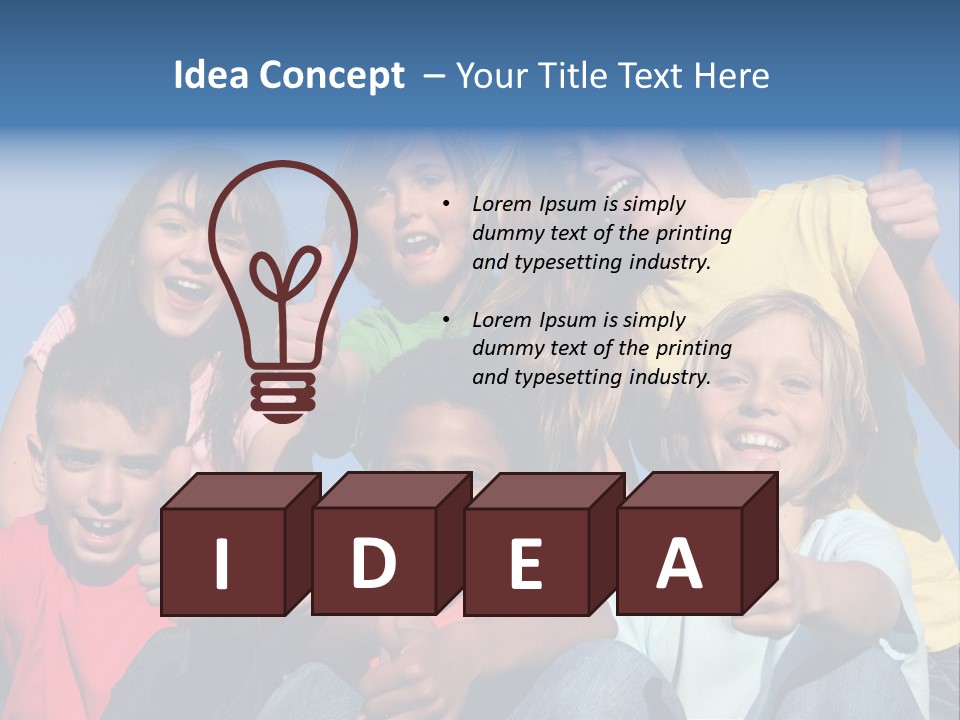 Happy Positive Youth With Thumbs Up PowerPoint Template