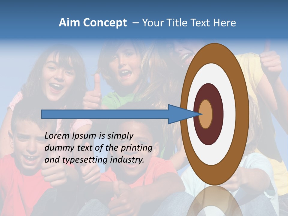 Happy Positive Youth With Thumbs Up PowerPoint Template