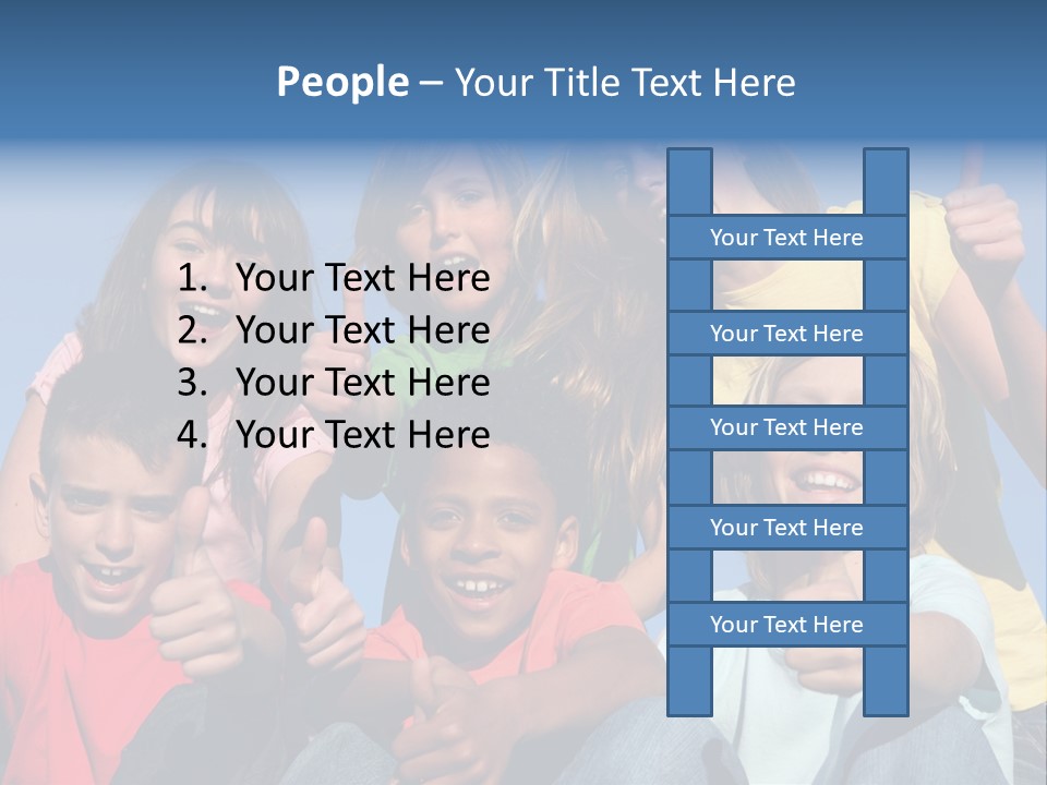 Happy Positive Youth With Thumbs Up PowerPoint Template