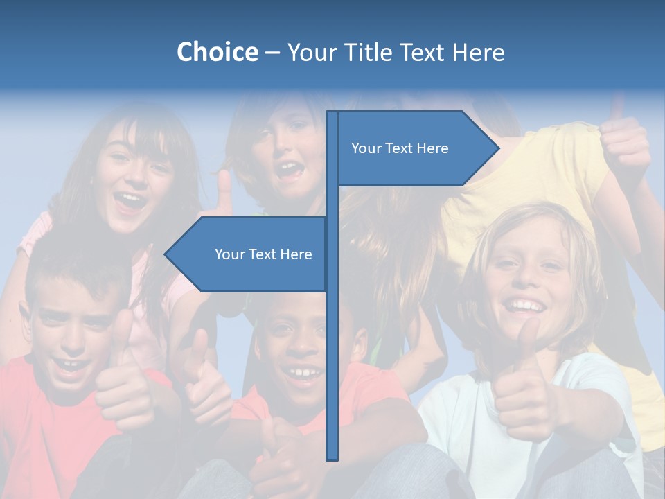 Happy Positive Youth With Thumbs Up PowerPoint Template