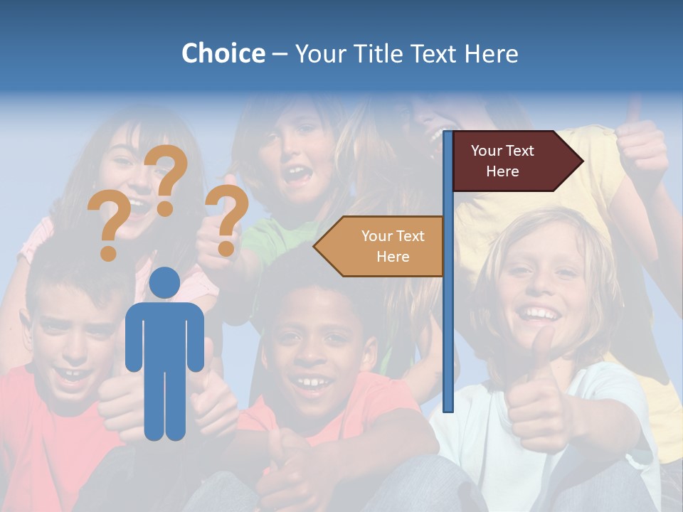Happy Positive Youth With Thumbs Up PowerPoint Template